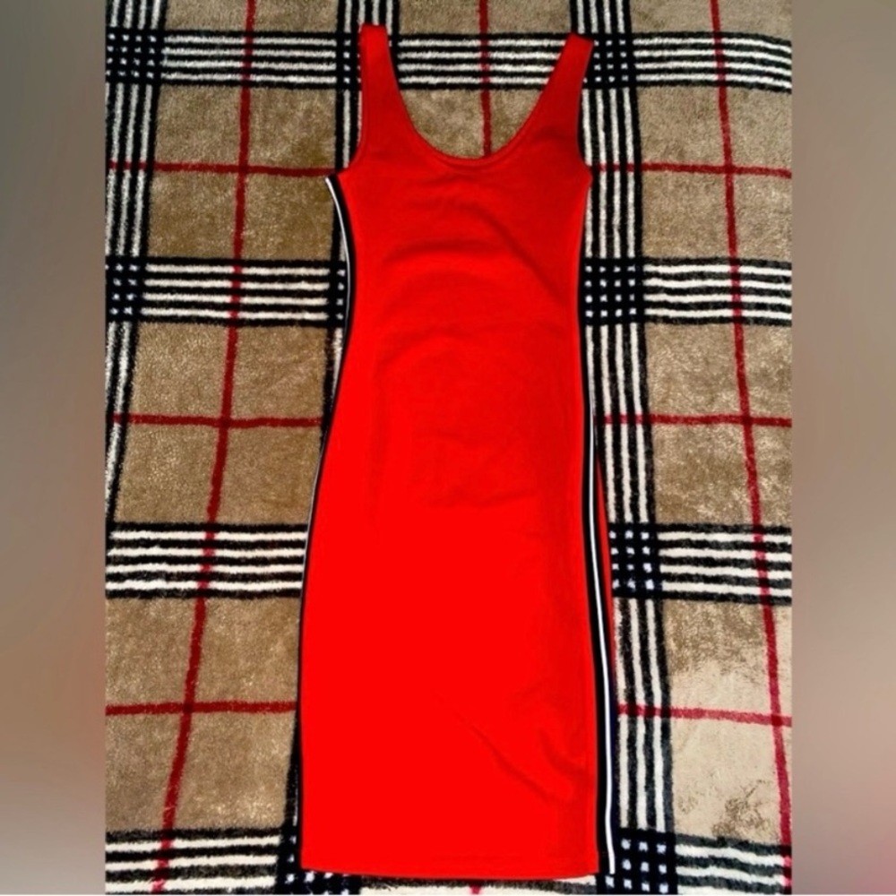 Sporty Skin tight stripped dress